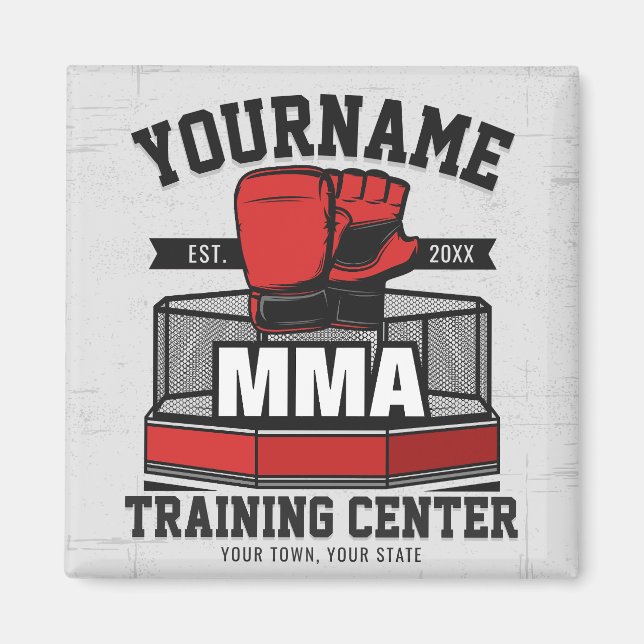 Blandad martialkonst ADD NAMN MMA Fight Training Magnet (Framsidan)