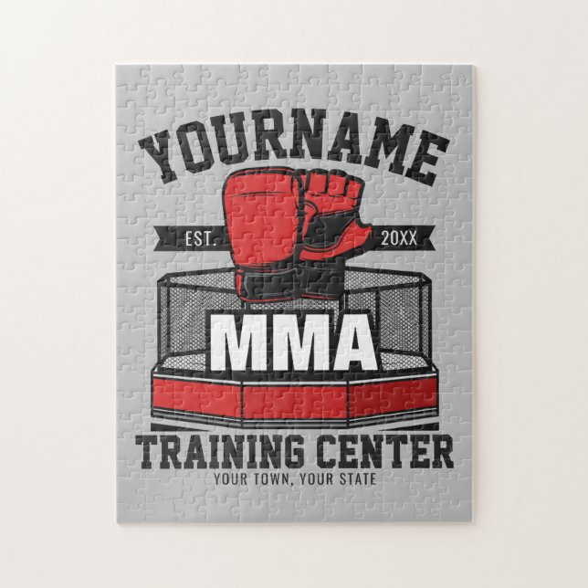 Blandad martialkonst ADD NAMN MMA Fight Training Pussel (Vertikal)