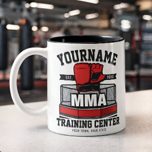 Blandad martialkonst ADD NAMN MMA Fight Training Två-Tonad Mugg