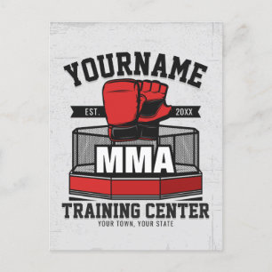 Blandad martialkonst ADD NAMN MMA Fight Training Vykort