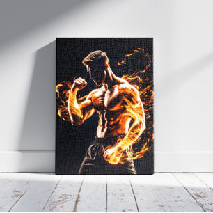 Blandad martialkonst Fighter Canvastryck