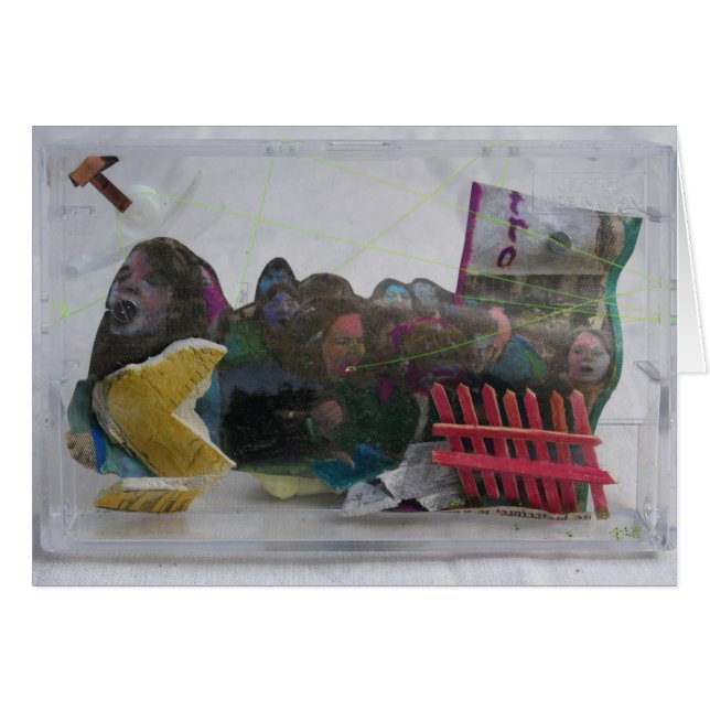 Blandad-massmedia för Manifestationstudentstrejka Hälsningskort (Framsidan Horizontal)