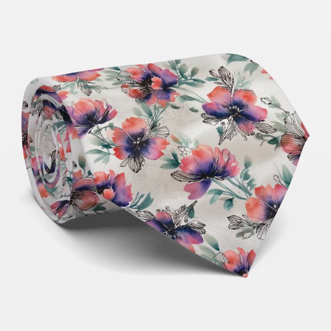 Blandad Media Gradient Blommönster Slips (Rullad)