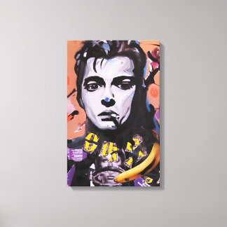 Blandad Media Porträtt - Akryl och Collage Canvas