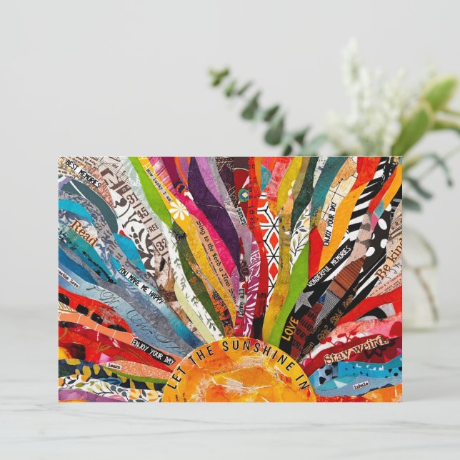 Blandad Media Sol Greeting Card Tack Kort (Stående Fram)