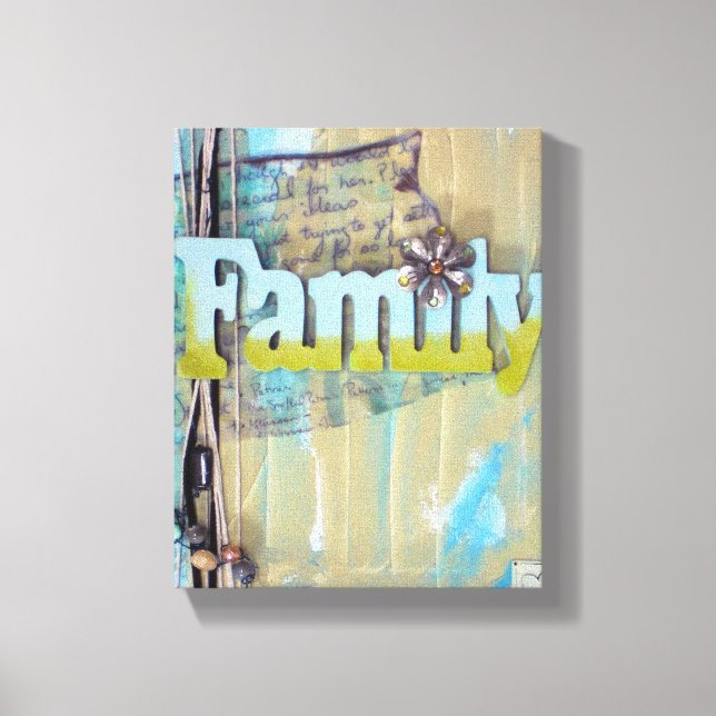 Blandad mediefamiljekonst canvastryck (Framsida)