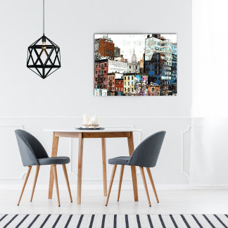 Blandad mediekanalkonst canvastryck