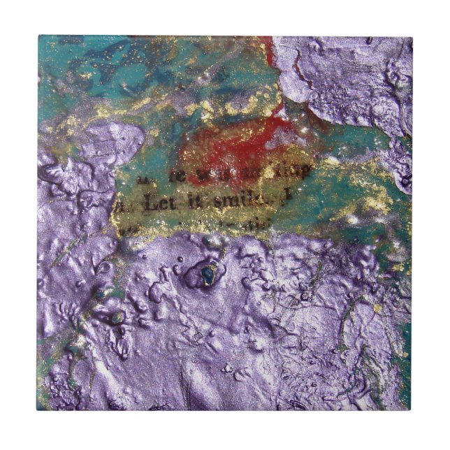 Blandad mediekollage för Abstrakt Kakelplatta (Framsidan)