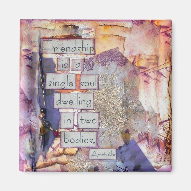 Blandad mediekonst är en enda Vänskap Magnet (Framsidan)