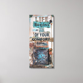 Blandad mediekonst med livsoffert | Arbetsyta för Canvastryck