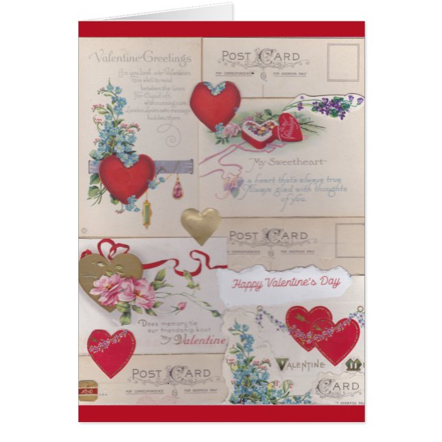 blandad medielvalentin hälsningskort (Framsidan)