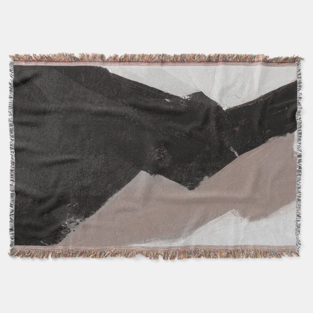 Blandad mediematning, minimalistisk abstrakt desig filt (Framsidan)