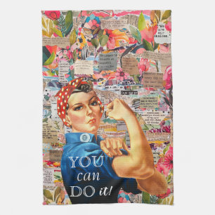 Blandad mediepinationell Rosie Riveter Kökshandduk