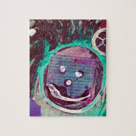 Blandad mediesamling i lycklig pussel