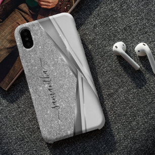 Blandad metall 3D-glitter guldmonogram Case-Mate 