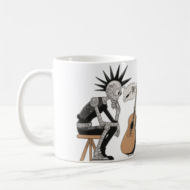 Blandad Music Robot Kaffemugg (Vänster)