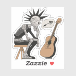 Blandad Music Robot Klistermärken