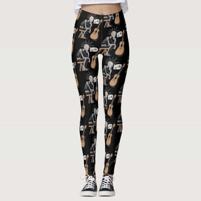 Blandad Music Robot Leggings (Framsida)