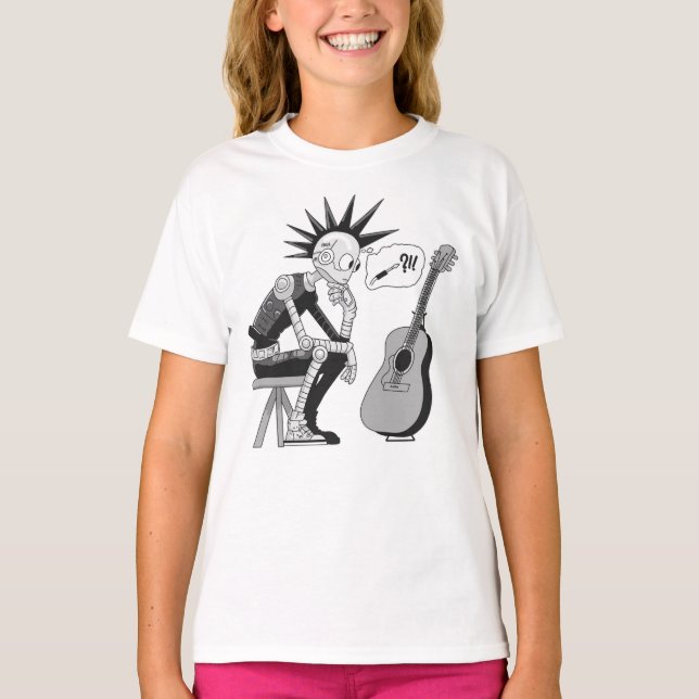 Blandad Music Robot T Shirt (Framsida)
