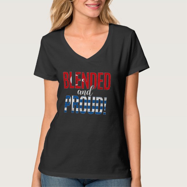 Blandad och stolt medborgare halv turkisk krona t shirt (Framsida)