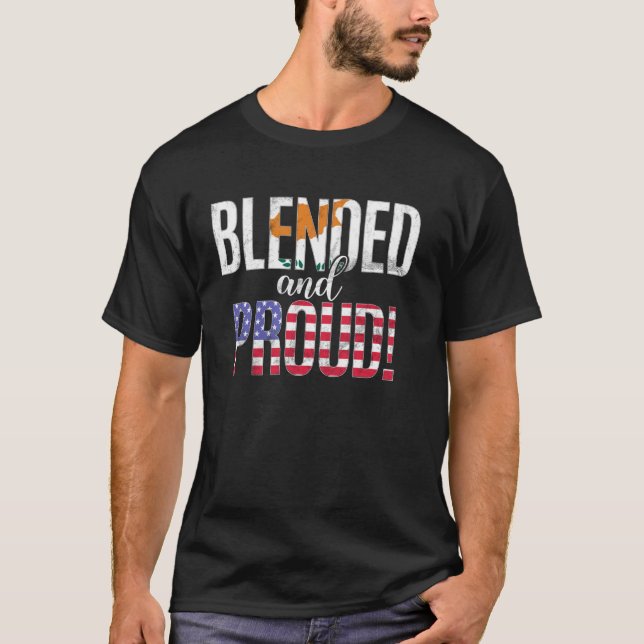 Blandad och stolt medborgare i halva Cypern T Shirt (Framsida)