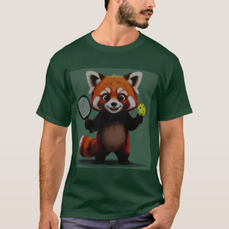blandad pickleball röd panda rolig djursport f t shirt