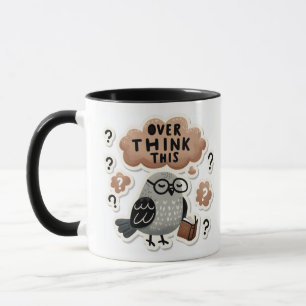 Blandad Pigeon - "OverThink this" Lustigt Journal Mugg