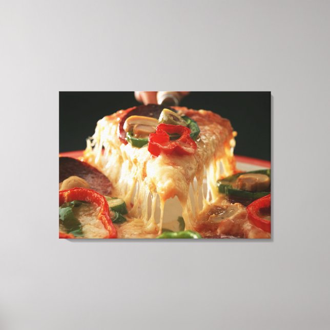 Blandad pizza canvastryck (Framsida)