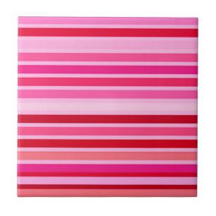 Blandad Rand, Fuchsia, maron och Rosa keramik Kakelplatta