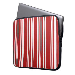 Blandad röd och vit Rand Laptop Sleeve
