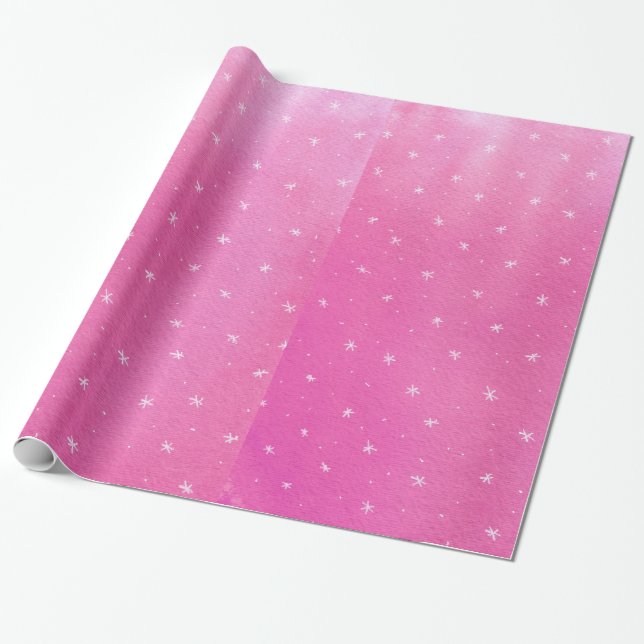Blandad Rosa med vitbok Omslagning Papper Presentpapper (Utrullad)