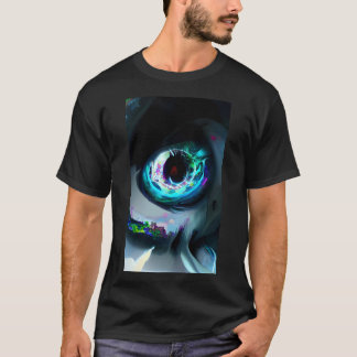 bländad tredje öga t shirt