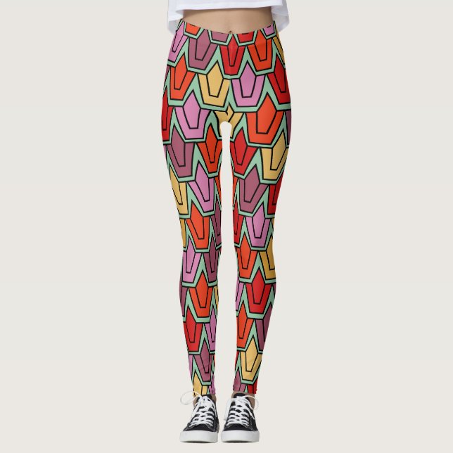 Blandad Tulip Fält Leggings (Framsida)