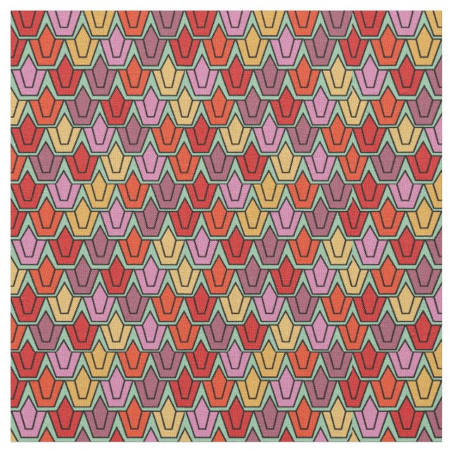 Blandad Tulip Fält Tyg (Närbild)