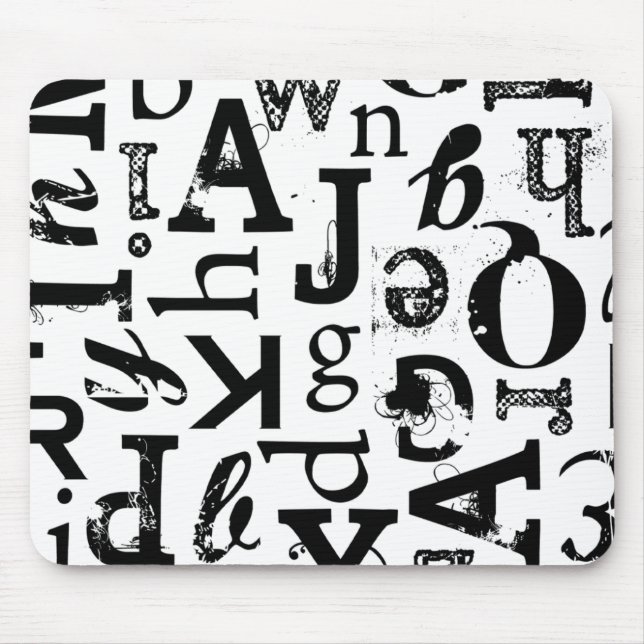 Blandad typografi standarda Mousepad Musmatta (Framsidan)