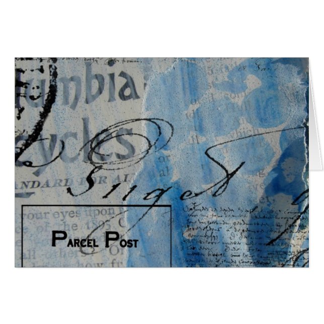 Blandade abstrakter och digitalteknik i alla fall hälsningskort (Framsidan Horizontal)