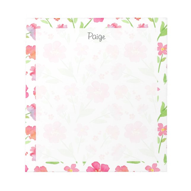 Blandade akvarellblommor 2 anteckningsblock (Framsida)