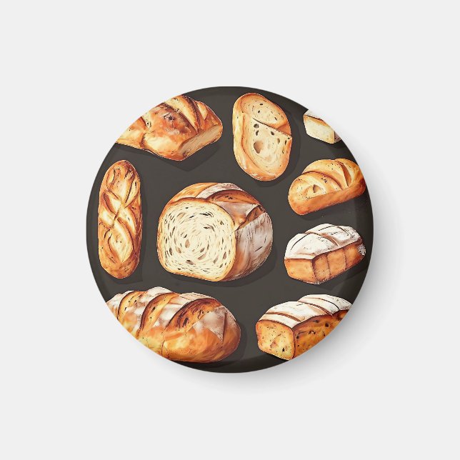 Blandade Artisanbrödlimpor Magnet (Framsidan)