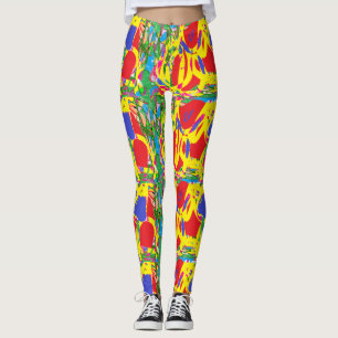 Blandade baljväxter av färg av partityp bohemian s leggings