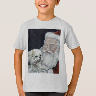 Blandade Bichon Shihtzu & skjorta för Santa Tröja