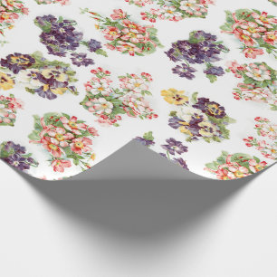 Blandade blommor av söt Vintage Presentpapper