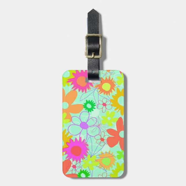 Blandade blommor bagagebricka (Vertikal Framsida)