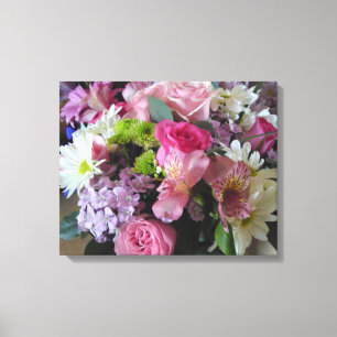 Blandade blommor canvastryck