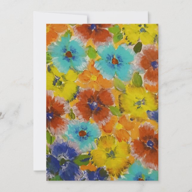 Blandade blommor julkort (Framsida)