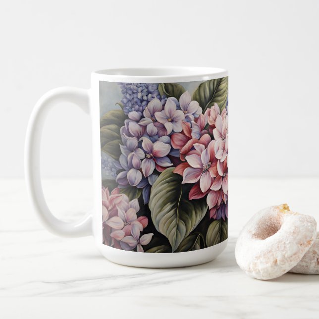 Blandade blommor - Klassiska pastellblommor Kaffemugg (Med munk)