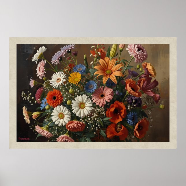Blandade blommor poster (Framsidan)