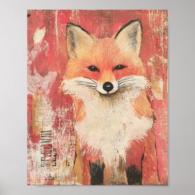 Blandade Cute Red Fox-medier Poster (Framsidan)