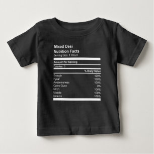 Blandade Desi Nutrition Facts Småbarn Jersey T-Sh T Shirt