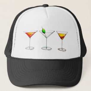 Blandade drycker Cocktails Martini Manhattan Cosmo Keps