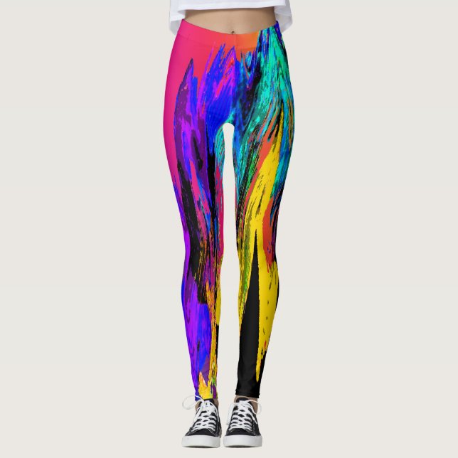Blandade färger leggings (Framsida)